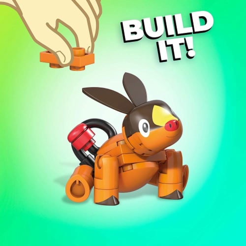 Mega Construx Pokemon Tepig Construction Set, Building Toys for Kids Perspective: top