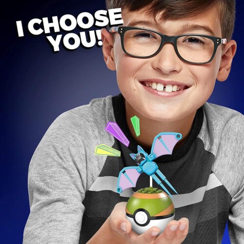 Mega Construx Pokemon Zubat Construction Set, Building Toys for Kids Perspective: top