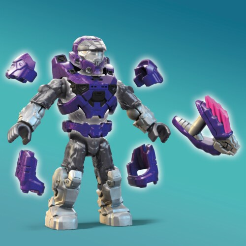 Mega Construx™ Halo® Infinite Spartan Mark VII Purple Building Set Perspective: top