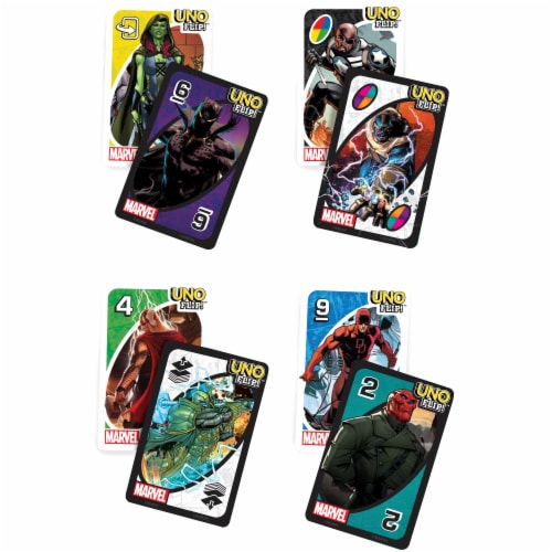 UNO® Flip Marvel Card Game Perspective: top