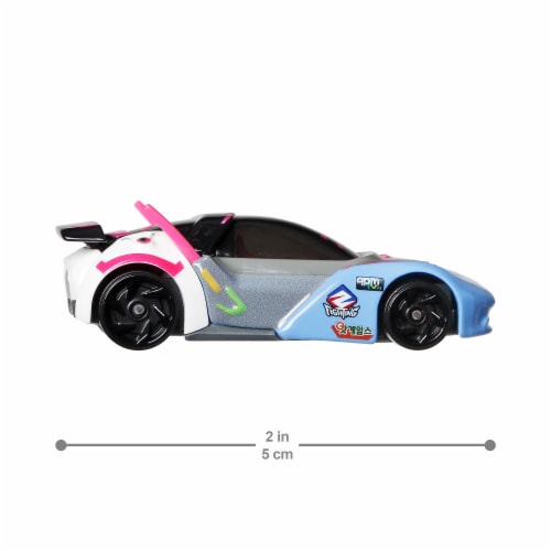 Mattel Hot Wheels Overwatch D. Va Character Car Perspective: top