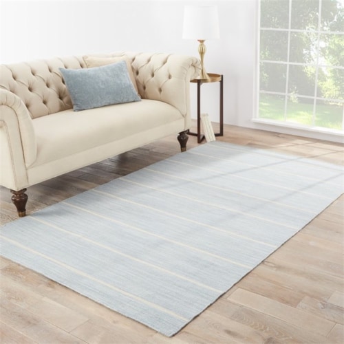 Jaipur Living Coastal Shores 5' x 8' Flatweave Wool Area Rug in Blue Perspective: top