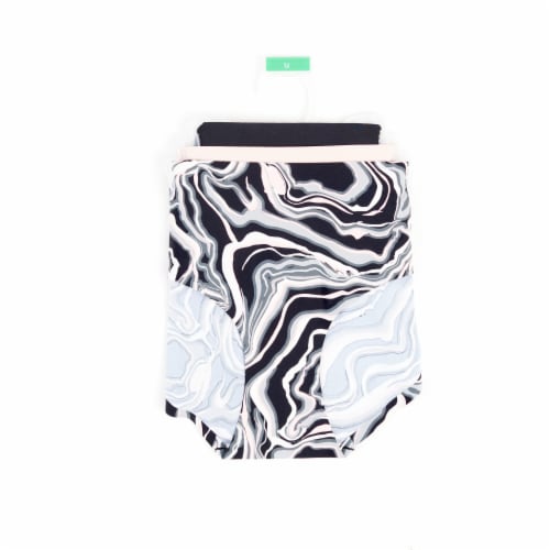 Dip Invisible Line Bikini Women's Large - Black/Pink/Marble Print Perspective: top
