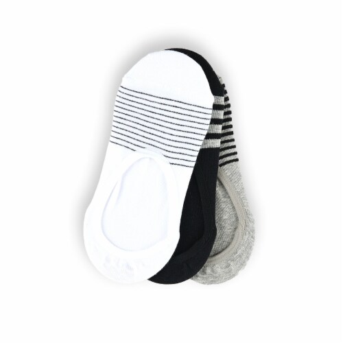 Dip® Stripe Liner Sock Pack - White/Blue/Gray Perspective: top
