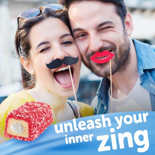HOSTESS Raspberry ZINGERS Perspective: top
