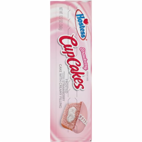 HOSTESS Strawberry Flavored CupCakes, 8 Count, 12.7 oz Perspective: top