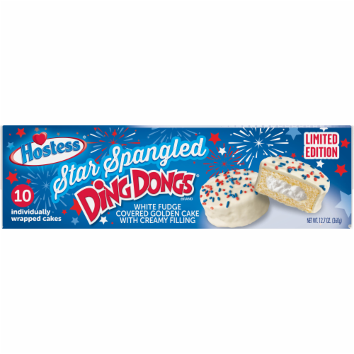 Hostess Red White & Blue Ding Dongs Perspective: top