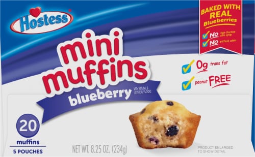 Hostess Blueberry Mini Muffins 20 Count Perspective: top
