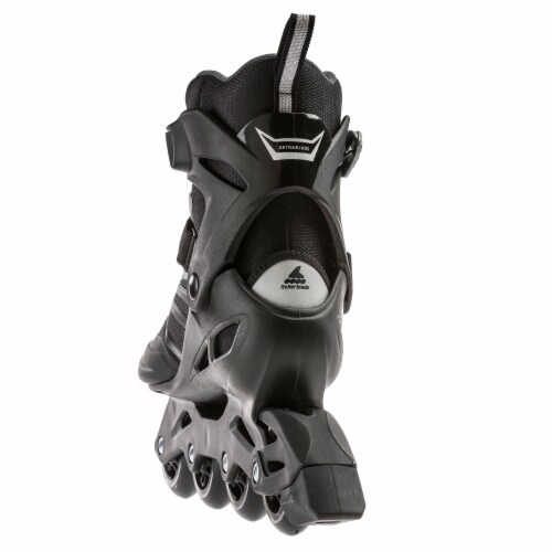 Rollerblade Zetrablade Mens Adult Fitness Inline Skate, Size 10, Black, Silver Perspective: top