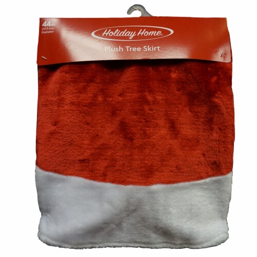 Holiday Home Plush Christmas Tree Skirt Christmas Décor Perspective: top