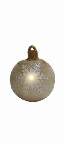 Holiday Home Gold With Snowflake Ornament Perspective: top