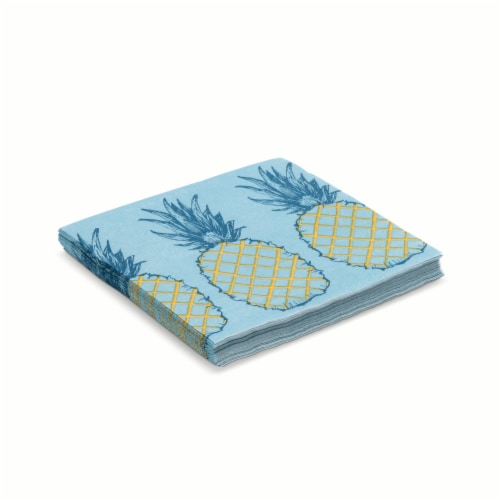 SDS for HD Designs Triple Pineapple Cocktail Paper Napkins Perspective: top
