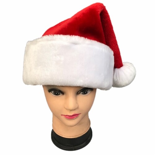 Holiday Home Santa Hat Plush Christmas Decoration Perspective: top