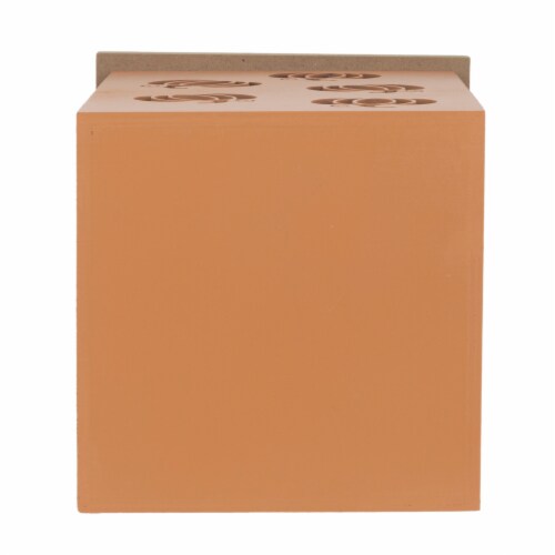 Holiday Home Wooden Cutout Lantern - Pumpkin Orange Perspective: top