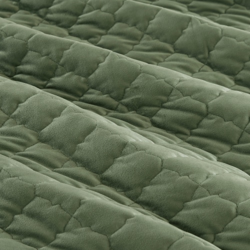 Modavari Quilt Full/Queen - Green Perspective: top