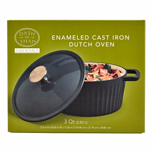 Tabletops Unlimited DOT Essentials Fluted Enameled Cast Iron Dutch Oven Perspective: top