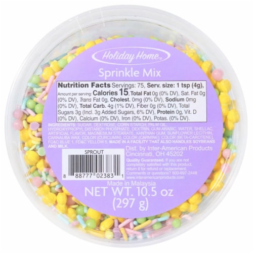 Holiday Home® Easter Sprinkle Mix Tub Perspective: top