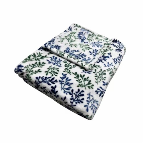 Holiday Home® Microplush Throw - Cozy Foilage Perspective: top