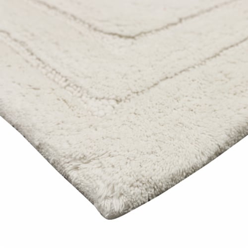 Mohawk Home Modavari Turkish Countour Bath Rug - BRIGHT WHITE Perspective: top