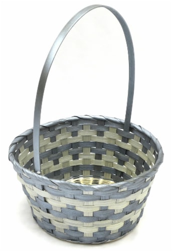Holiday Home Easter Two Tone Basket- Charcoal Perspective: top