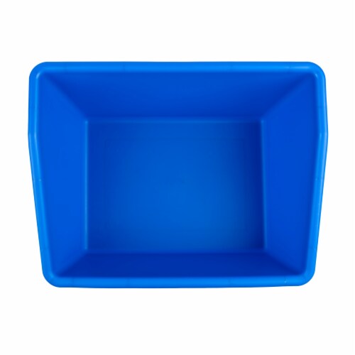 Office Works Plastic Book Bin - Blue Perspective: top