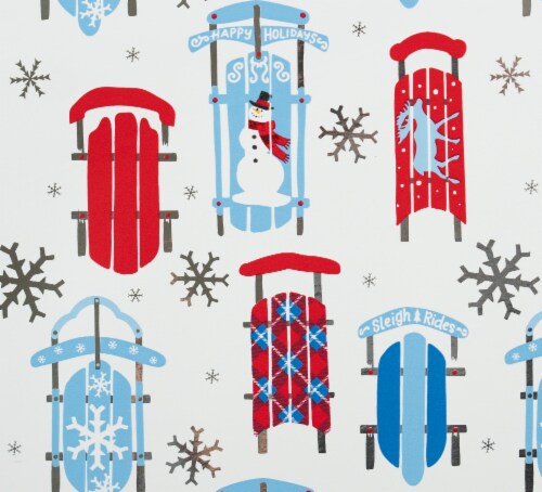 Holiday Home Gift Wrap Roll Sled All Day Perspective: top