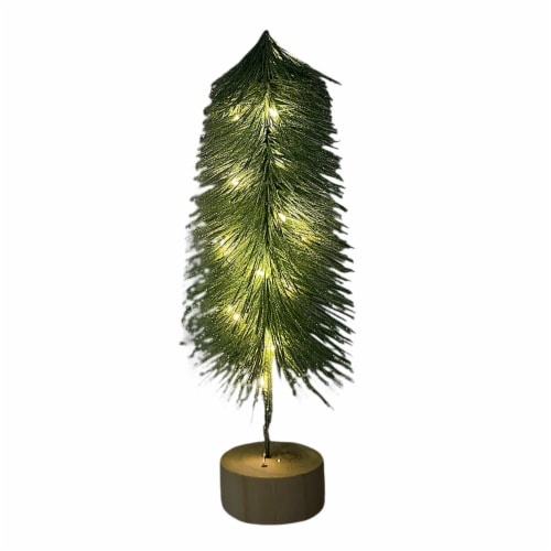 Holiday Home LED Bottle Brush Tree - Light Green Perspective: top