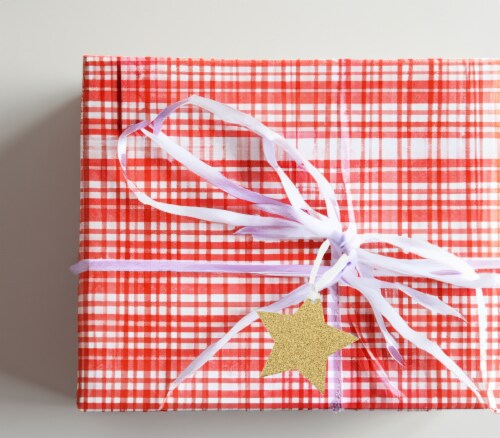 Holiday Home® Glitter Die Cute Gold Star Gift Tags Perspective: top