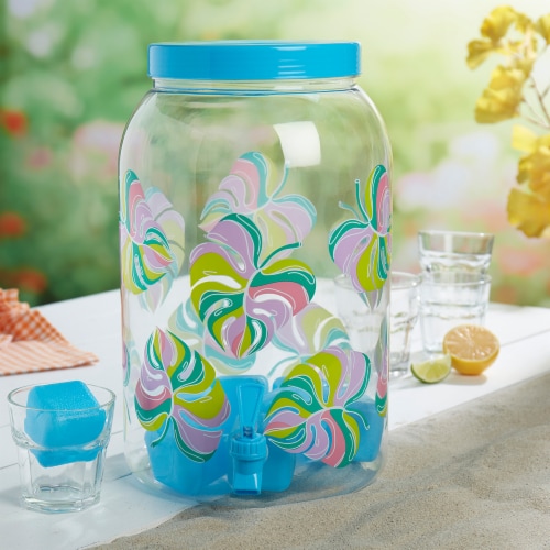 Everyday Living Drink Dispenser with Ice Cubes-Palms Perspective: top