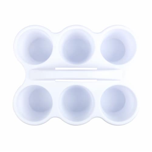 OfficeWorks 6 Cup Caddy - White Perspective: top