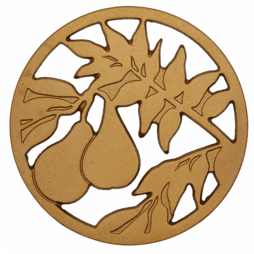 SDS for HD Designs Harvest Matte Antique Brass Trivet Perspective: top