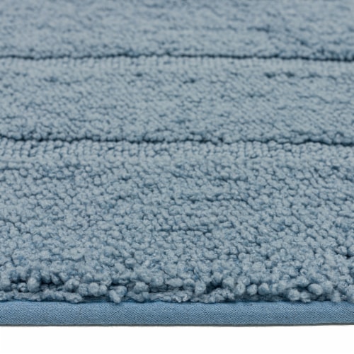 HD Designs Mohawk Home Bath Rug - Ashley Blue Perspective: top