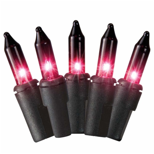 Holiday Home 70 ct Incandescent Black Purple Mini Halloween Lights Perspective: top