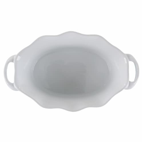 Dash of That Wavy Deep Oval Baker Perspective: top