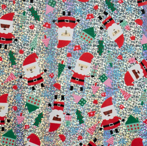 Holiday Home 30 Inch Jolly Santa's Gift Wrap Roll Perspective: top