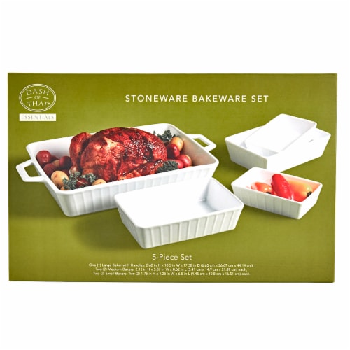 Tabletops Unlimited® DOT Essentials Ceramic Bakeware Set Perspective: top