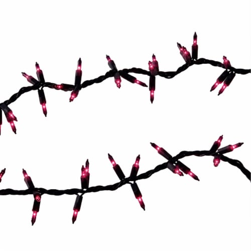 Holiday Home® 9' Black Purple Halloween Garland Lights 150 ct Perspective: top