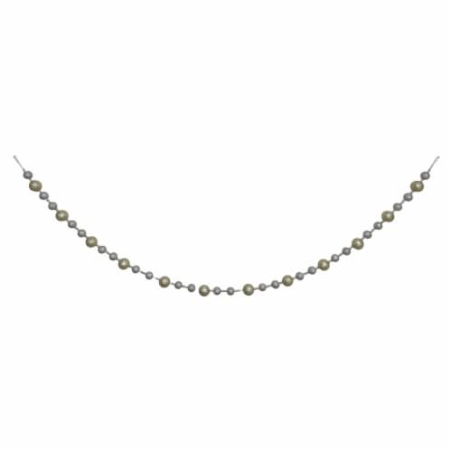 Holiday Home 6' Champagne and Silver Glitter Ball Garland Christmas Holiday Decoration Perspective: top