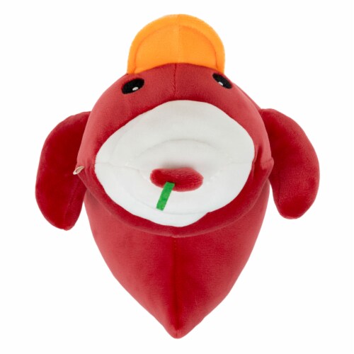 Holiday Home 8.5 Inch Cherry Red Duck Plush Perspective: top