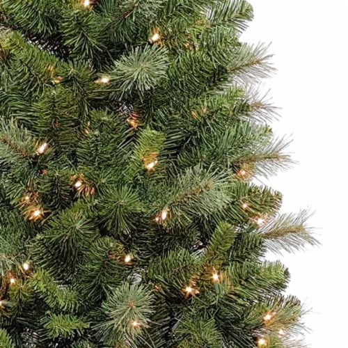 Holiday Home Flagstaff Pine Tree with Clear Lights Perspective: top