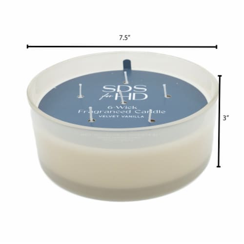 SDS for HD Designs 6 Wick Glass Jar Candle Velvet Vanilla - Ivory Perspective: top