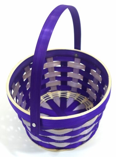 Holiday Home Easter Basket Two Tone Bamboo - Purple Perspective: top