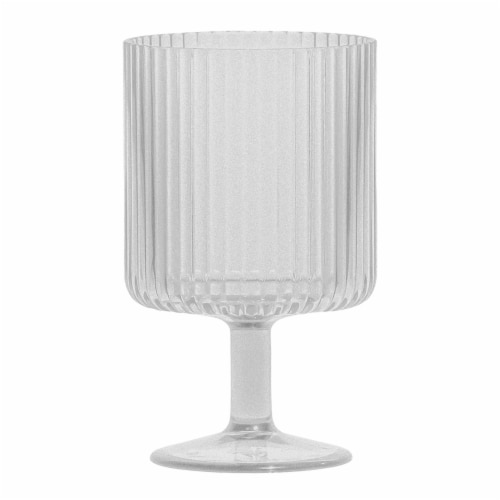 HD Designs Outdoors Poly Pro Ribbed Wine Goblet - White Perspective: top