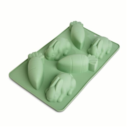 Holiday Home® Carrots & Bunnies Silicone Molds Perspective: top