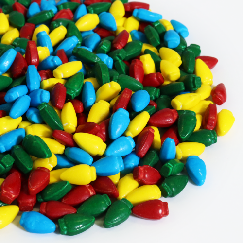 Holiday Home Light Bulb Shaped Sprinkles Perspective: top