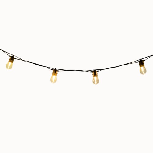 HD Outdoors Solar 12-Light Color Changing String Lights Perspective: top