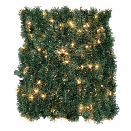 Holiday Home LED Pine Garland on Spool Christmas Décor Perspective: top