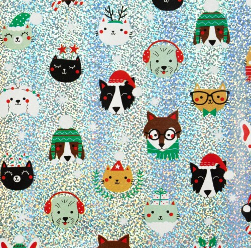 Holiday Home 40 Inch Festive Critters Gift Wrap Roll Perspective: top