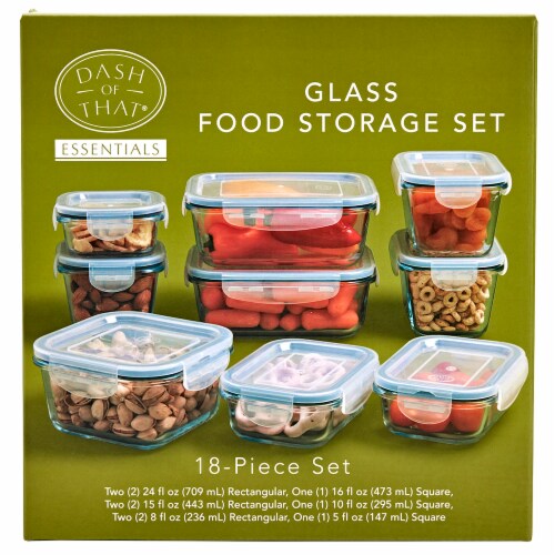 Tabletops Unlimited® DOT Essentials Glass Food Storage Set Perspective: top