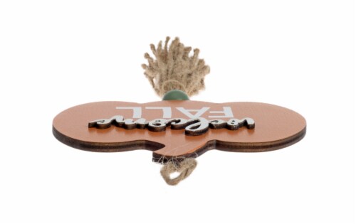 Holiday Home Harvest Wooden Pumpkin Fall Hanging Decor Perspective: top